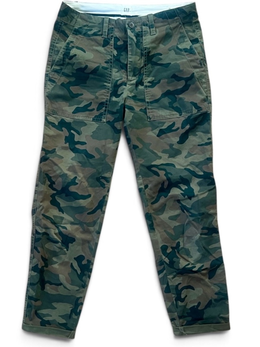 GAP cropped camo mid-rise Utility Pants